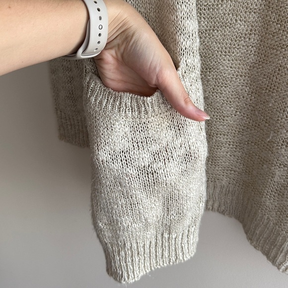 Wet Seal Open Front Long Knit Cardigan, Tan, Size Medium - Picture 6 of 16